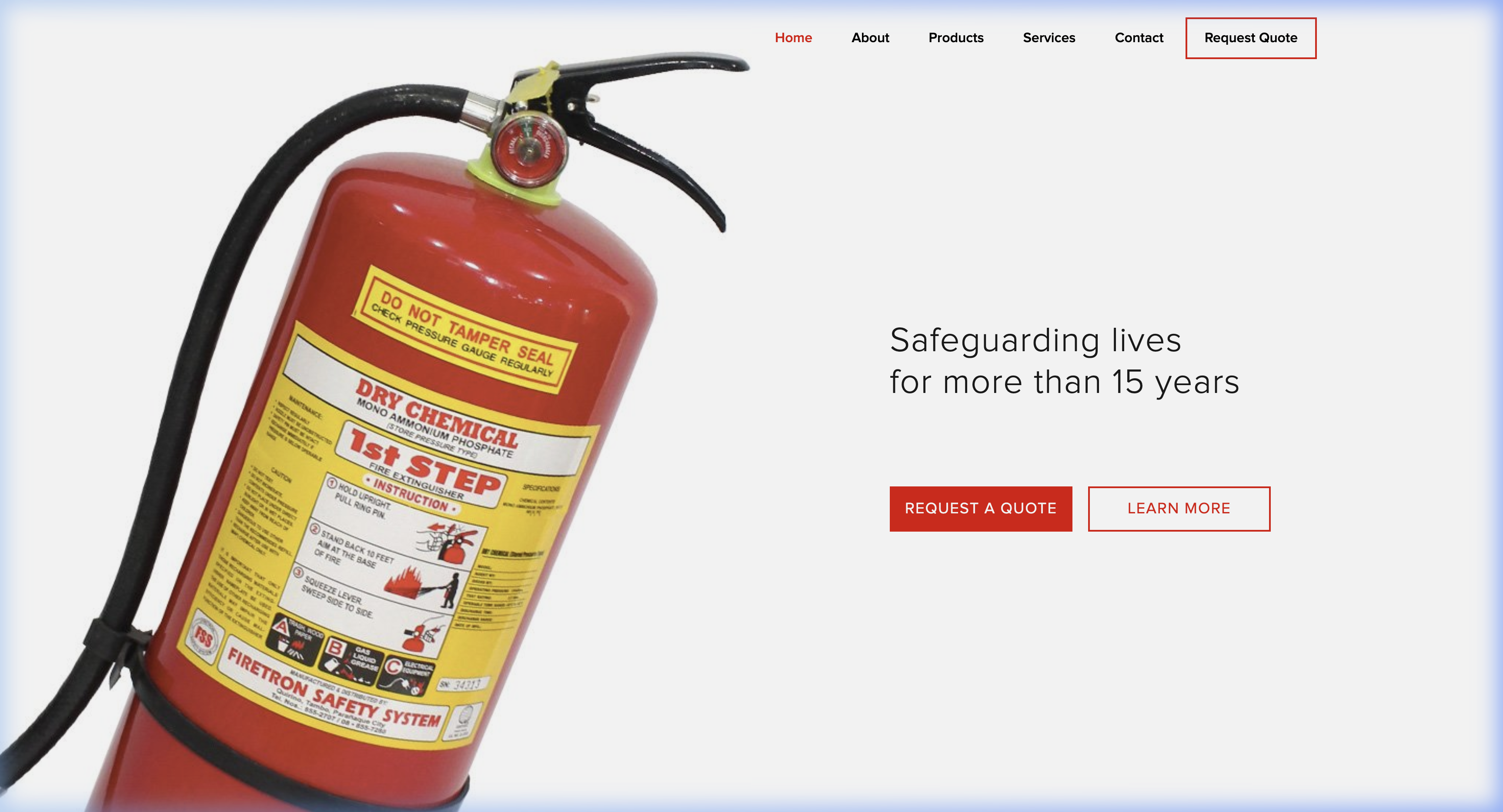 Firetron Safety System website screenshot